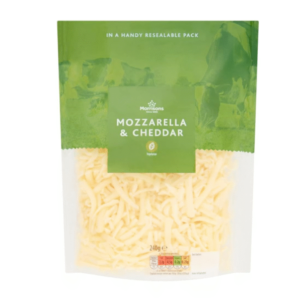 Morrisons Grated Mozzarella & Cheddar Mix 240g