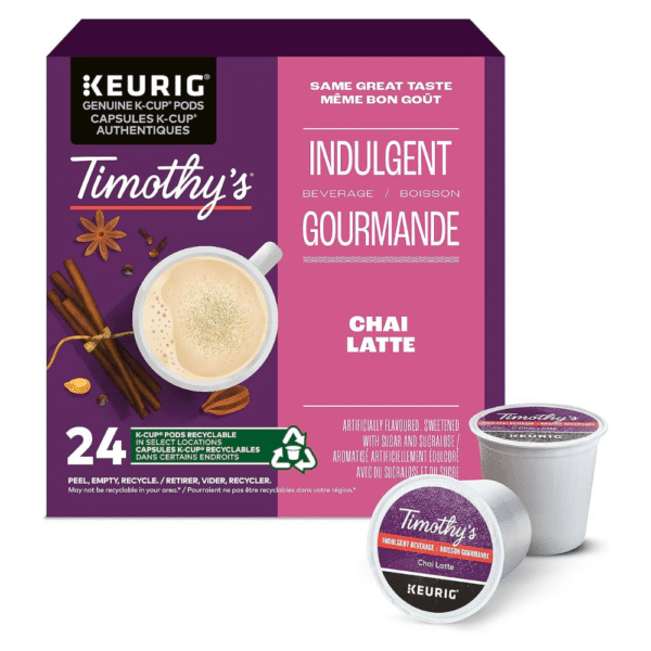 Timothy's Chai Latte K-Cup Coffee Pods